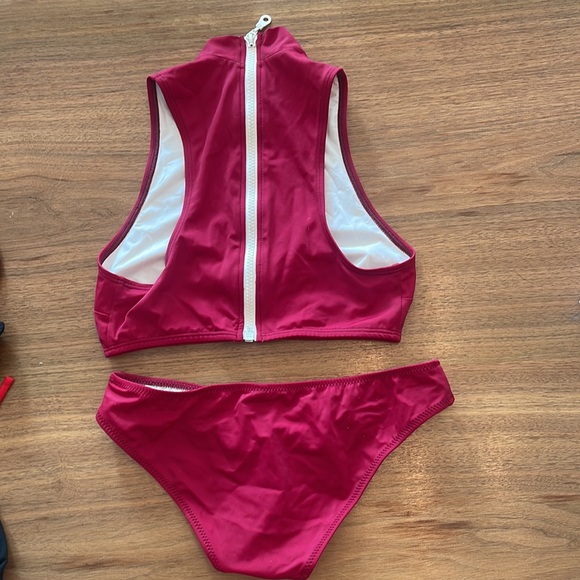 Solid and striped X net a porter  exclusive swimsuit - Picture 2 of 2